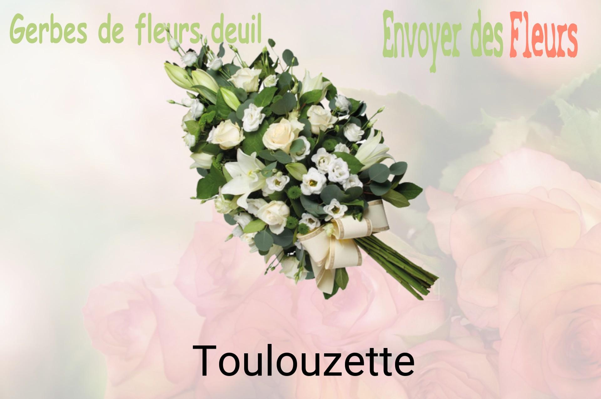 Gerbe de fleurs de deuil livrée à Toulouzette